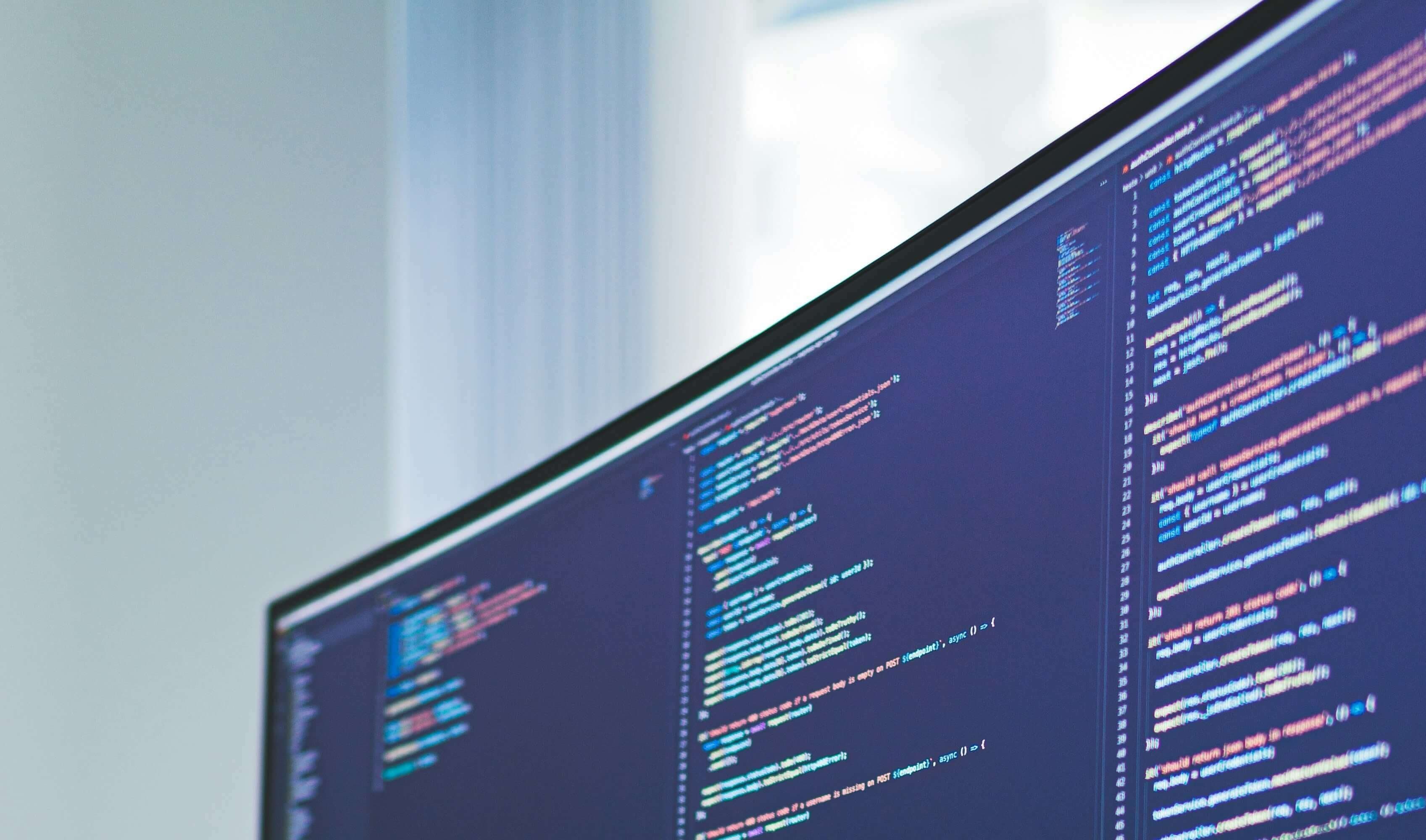 Hero achtergrond: code op scherm